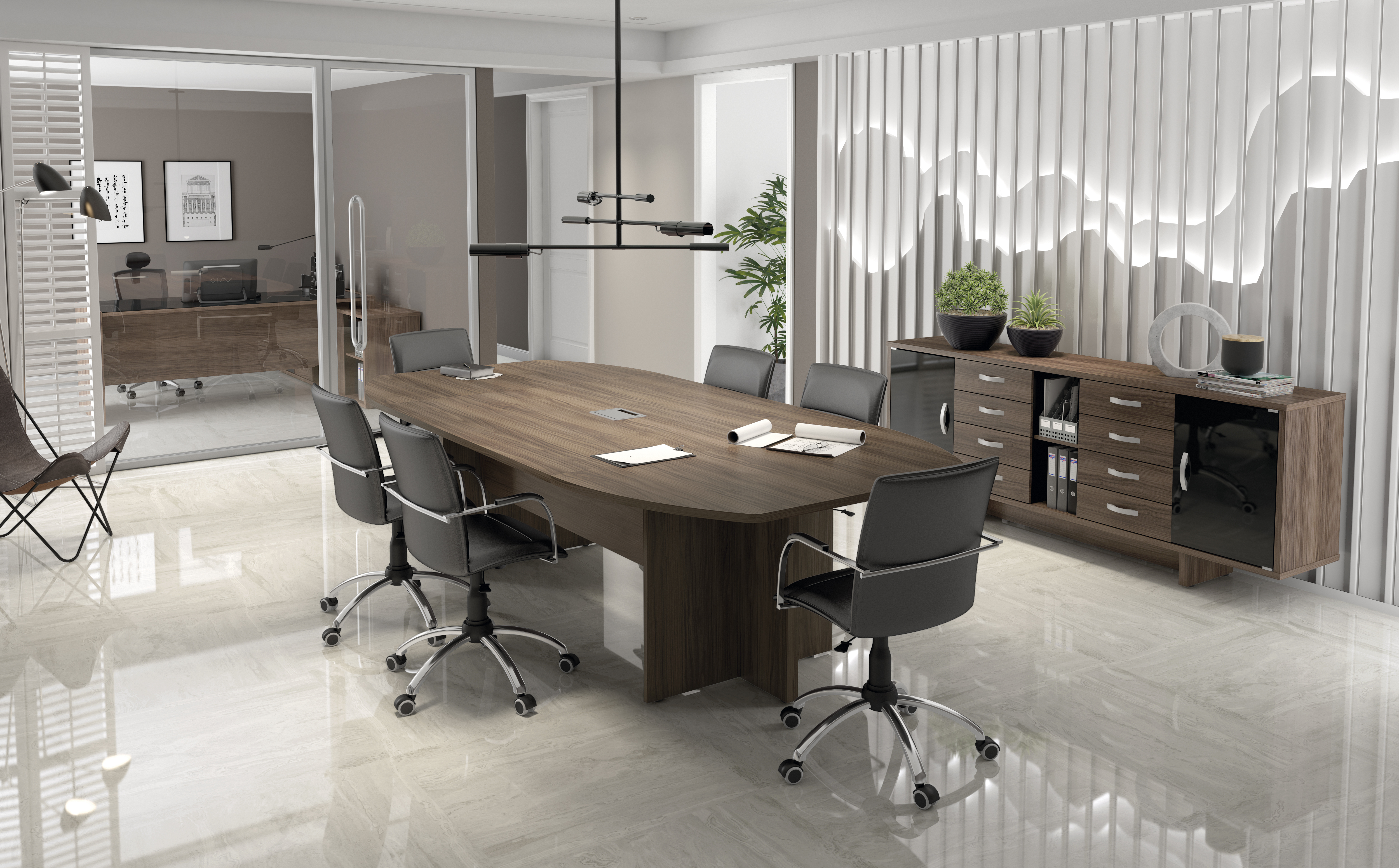 Mesa Reunião Semi Oval 2800mm